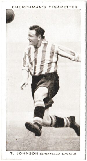 Churchman (W.A. & A.C) - 'Association Footballers (Series 2)' (1939) - Card #26 - T. Johnson (Sheffield United)
