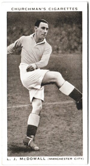 Churchman (W.A. & A.C) - 'Association Footballers (Series 2)' (1939) - Card #29 - L.J. McDowall (Manchester City)