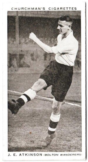 Churchman (W.A. & A.C) - 'Association Footballers (Series 2)' (1939) - Card #3 - J.E. Atkinson (Bolton Wanderers)