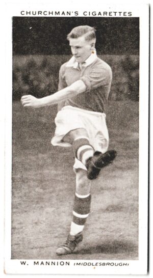 Churchman (W.A. & A.C) - 'Association Footballers (Series 2)' (1939) - Card #32 - W. Mannon (Middlesbrough)