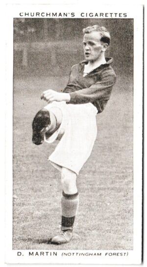 Churchman (W.A. & A.C) - 'Association Footballers (Series 2)' (1939) - Card #33 - D. Martin (Nottingham Forest)