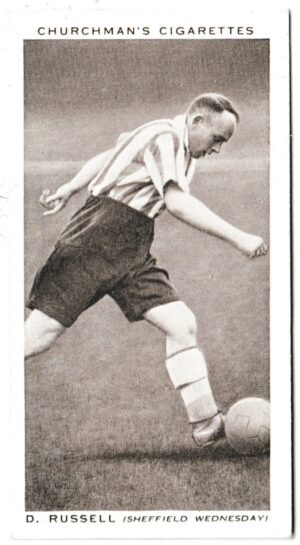 Churchman (W.A. & A.C) - 'Association Footballers (Series 2)' (1939) - Card #41 - D. Russell (Sheffield Wednesday)