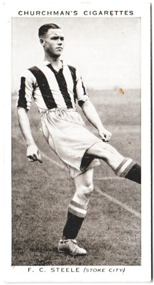 Churchman (W.A. & A.C) - 'Association Footballers (Series 2)' (1939) - Card #44 - F.C. Steele (Stoke City)