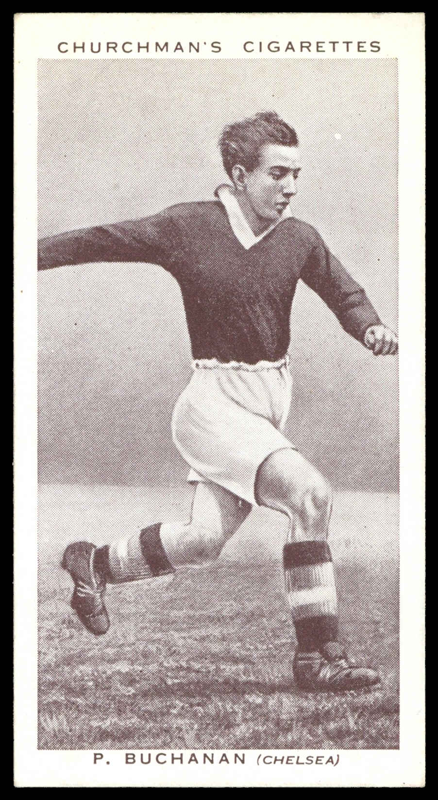 Churchman - 'Association Footballers' (1938) - #4 - P. Buchanan (Chelsea) Churchman - 'Association Footballers' (1938) - #4 - P. Buchanan (Chelsea)