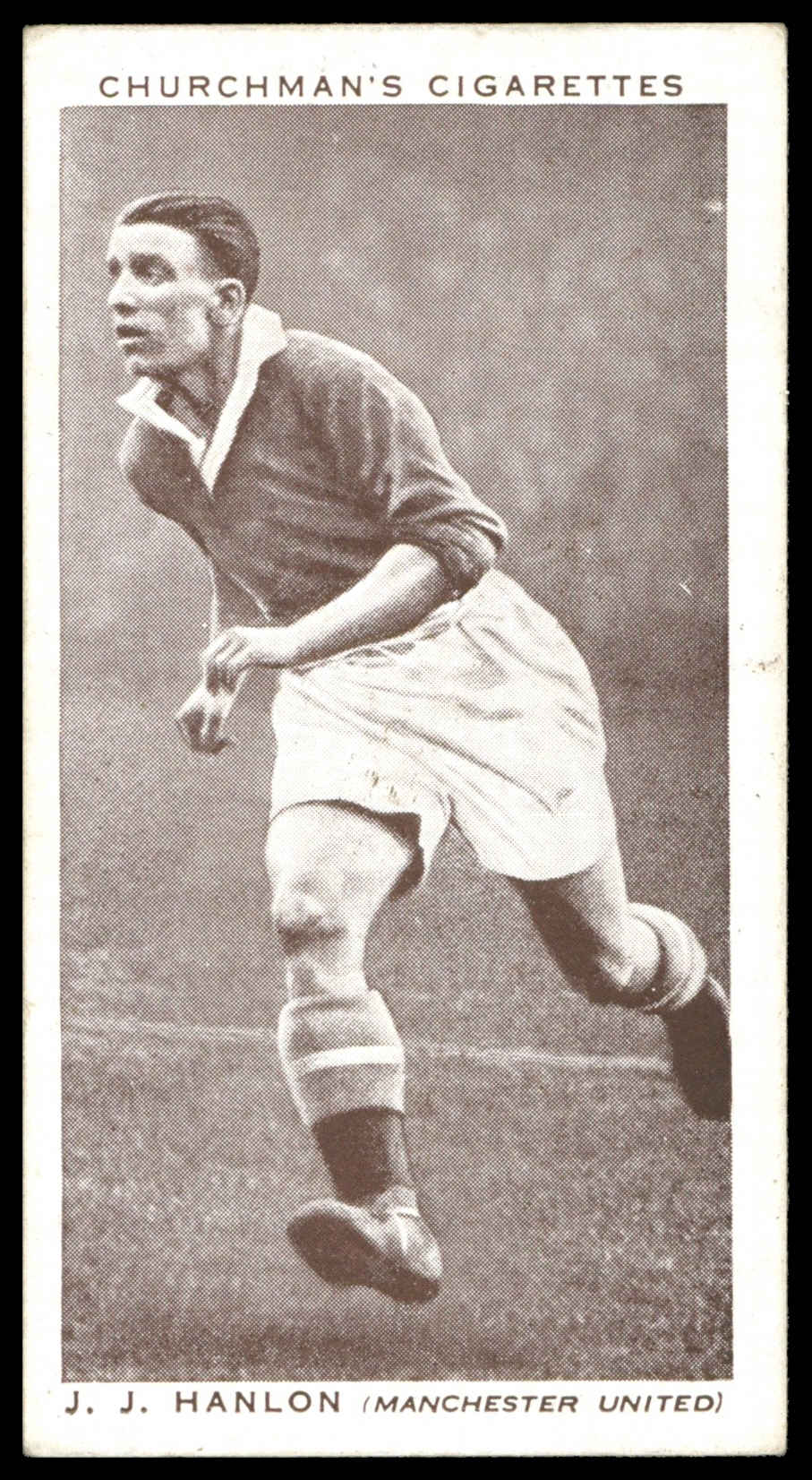 Churchman - 'Association Footballers (S2)' (1939) - #19 - J.J. Hanlon (Manchester United) Churchman - 'Association Footballers (S2)' (1939) - #19 - J.J. Hanlon (Manchester United)