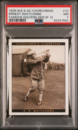 Churchman - 'Famous Golfers (S2L)' (1928) - Ernest R. Whitcombe **PSA7**