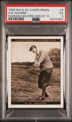 Churchman - 'Famous Golfers (S2L)' (1928) - Arthur Gladstone Havers **PSA5**