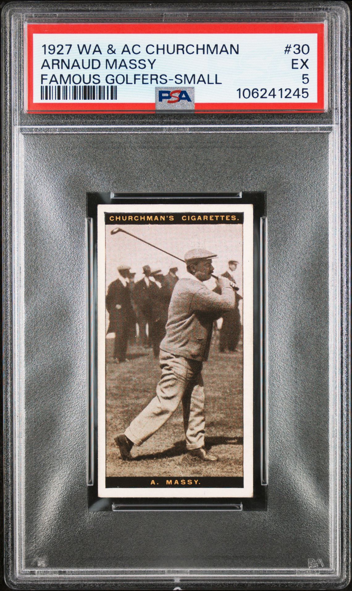 Churchman - 'Famous Golfers' (1927) - Arnaud Massy **PSA5** Churchman - 'Famous Golfers' (1927) - Arnaud Massy **PSA5**