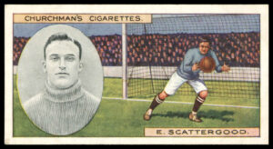Churchman - 'Footballers' - Ernald Scattergood (Derby County) (1914) Churchman - 'Footballers' - Ernald Scattergood (Derby County) (1914)