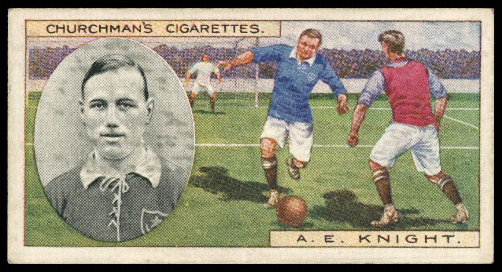 Churchman - 'Footballers' (1914) - A.E. Knight (Portsmouth) Churchman - 'Footballers' (1914) - A.E. Knight (Portsmouth)