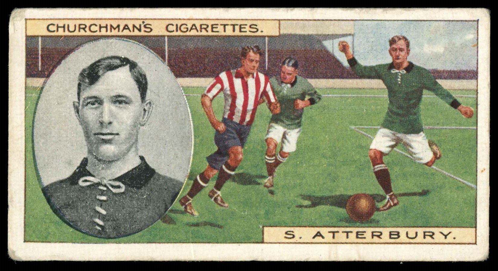 Churchman - 'Footballers' (1914) - S. Atterbury (Plymouth Argyle) Churchman - 'Footballers' (1914) - S. Atterbury (Plymouth Argyle)
