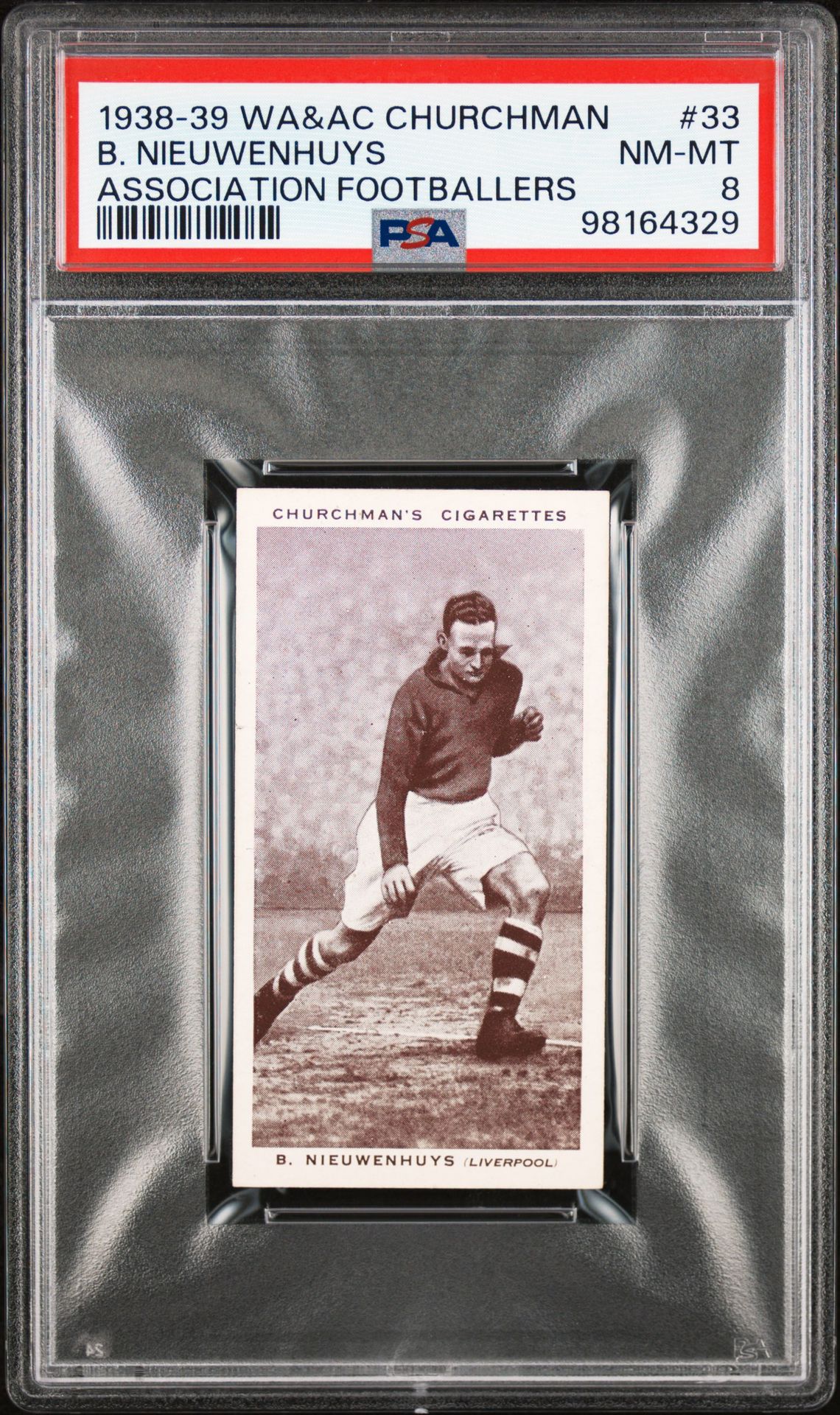 Churchman - Association Footballers - B. Nieuwenhuys (Liverpool) **PSA8** Churchman - Association Footballers - B. Nieuwenhuys (Liverpool) **PSA8**