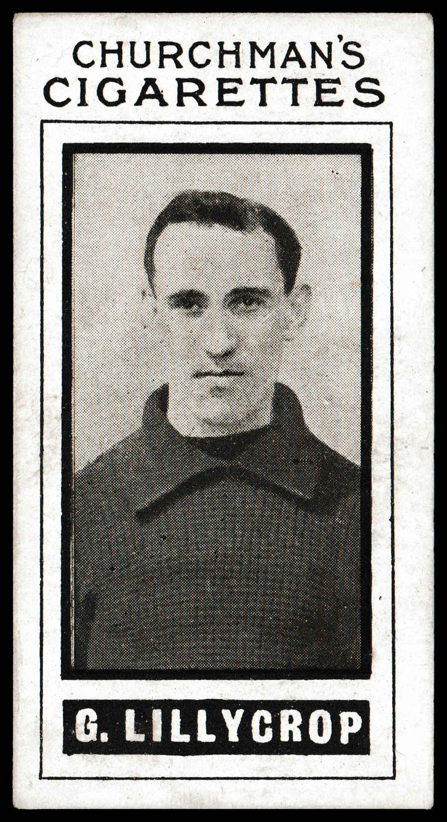 Churchman - 'Footballers (Photogravure)' (1913) #32 - G. Lillycrop (Bolton Wanderers) Churchman - 'Footballers (Photogravure)' (1913) #32 - G. Lillycrop (Bolton Wanderers)