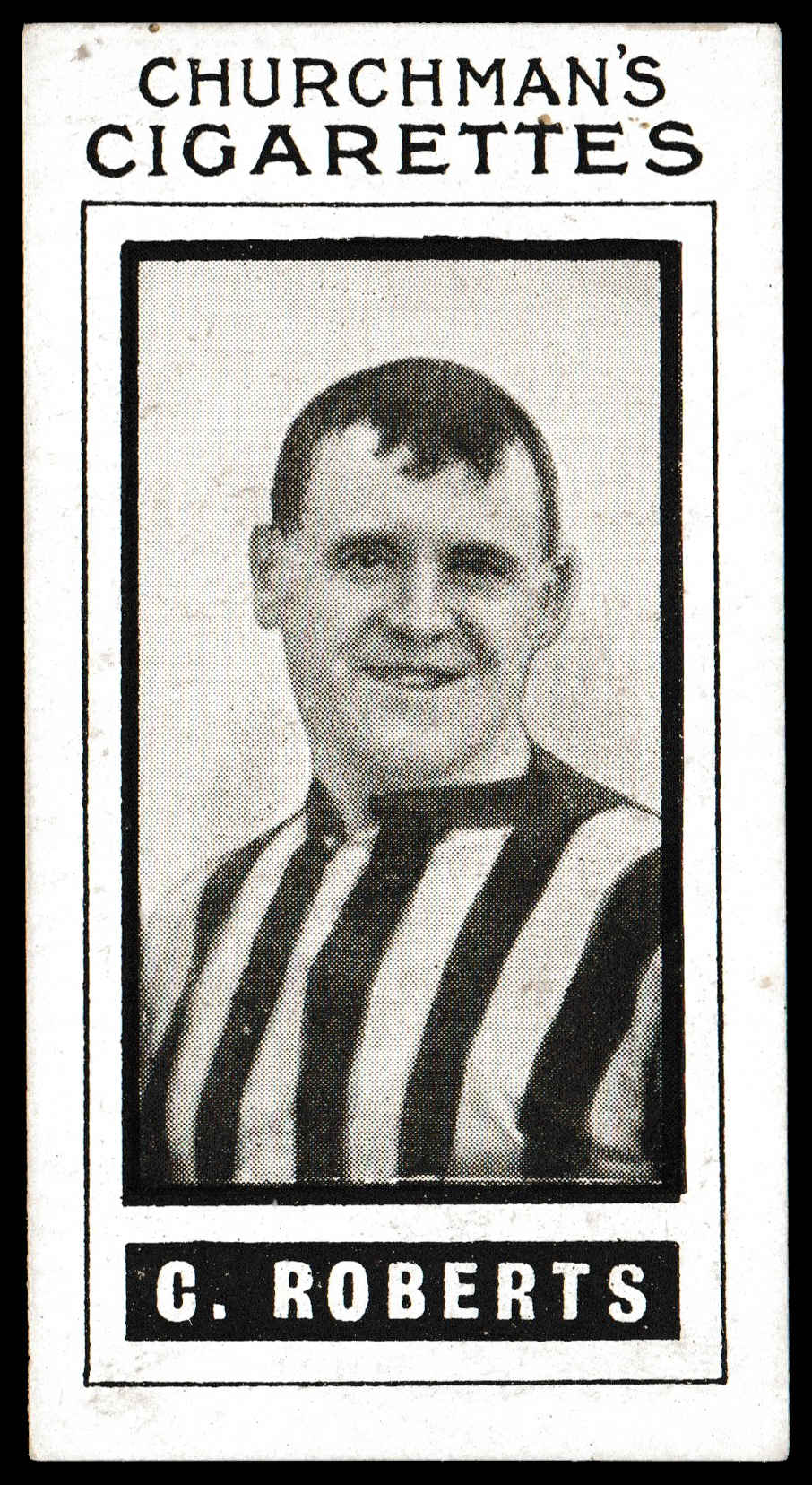 Churchman - 'Footballers (Photogravure)' (1913) #38 - C. Roberts (Oldham Athletic) Churchman - 'Footballers (Photogravure)' (1913) #38 - C. Roberts (Oldham Athletic)