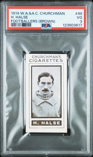 Churchman - 'Footballers (Photogravure)' (1914) - H. Halse (Chelsea) **PSA3** Churchman - 'Footballers (Photogravure)' (1914) - H. Halse (Chelsea) **PSA3**
