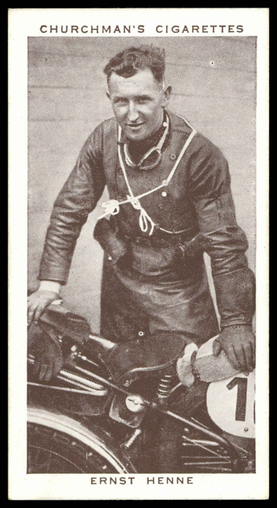 Churchman - 'Kings of Speed' (1939) - #24 - Ernst Henne (Speedway) Churchman - 'Kings of Speed' (1939) - #24 - Ernst Henne (Speedway)