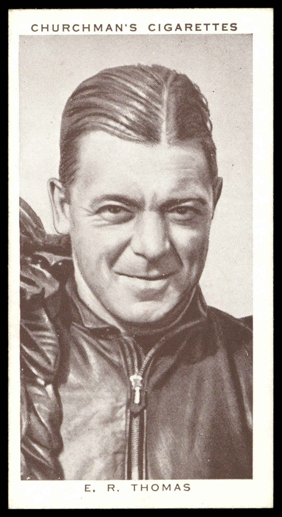 Churchman - 'Kings of Speed' (1939) - #28 - E.R. Thomas (Speedway) Churchman - 'Kings of Speed' (1939) - #28 - E.R. Thomas (Speedway)