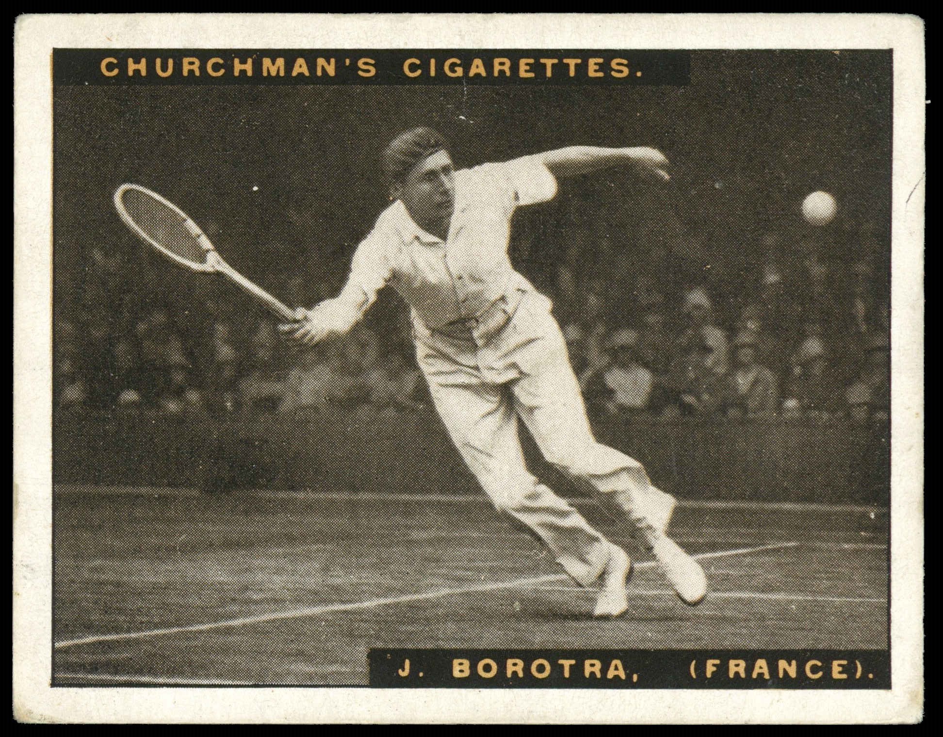 Churchman - 'Lawn Tennis (Large)' (1928) - J. Borotra (France) Churchman - 'Lawn Tennis (Large)' (1928) - J. Borotra (France)