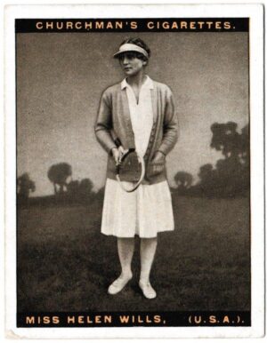 Churchman (W.A. & A.C) - 'Lawn Tennis (Large)' (1928) - Card #12 - Miss Helen Wills (U.S.A.)