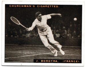 Churchman (W.A. & A.C) - 'Lawn Tennis (Large)' (1928) - Card #2 - J. Borotra (France)