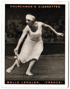 Churchman (W.A. & A.C) - 'Lawn Tennis (Large)' (1928) - Card #8 - Mdlle. Lenglen (France)