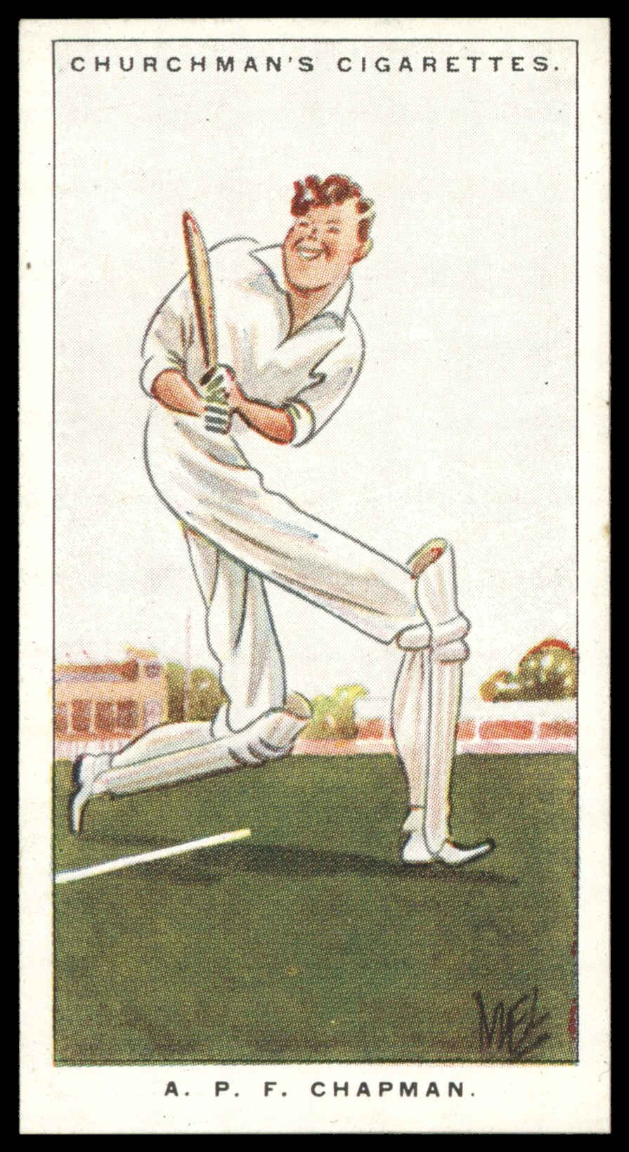 Churchman - 'Men of the Moment in Sport' (1928) - #17 - A.F. Chapman (Cricket) Churchman - 'Men of the Moment in Sport' (1928) - #17 - A.F. Chapman (Cricket)