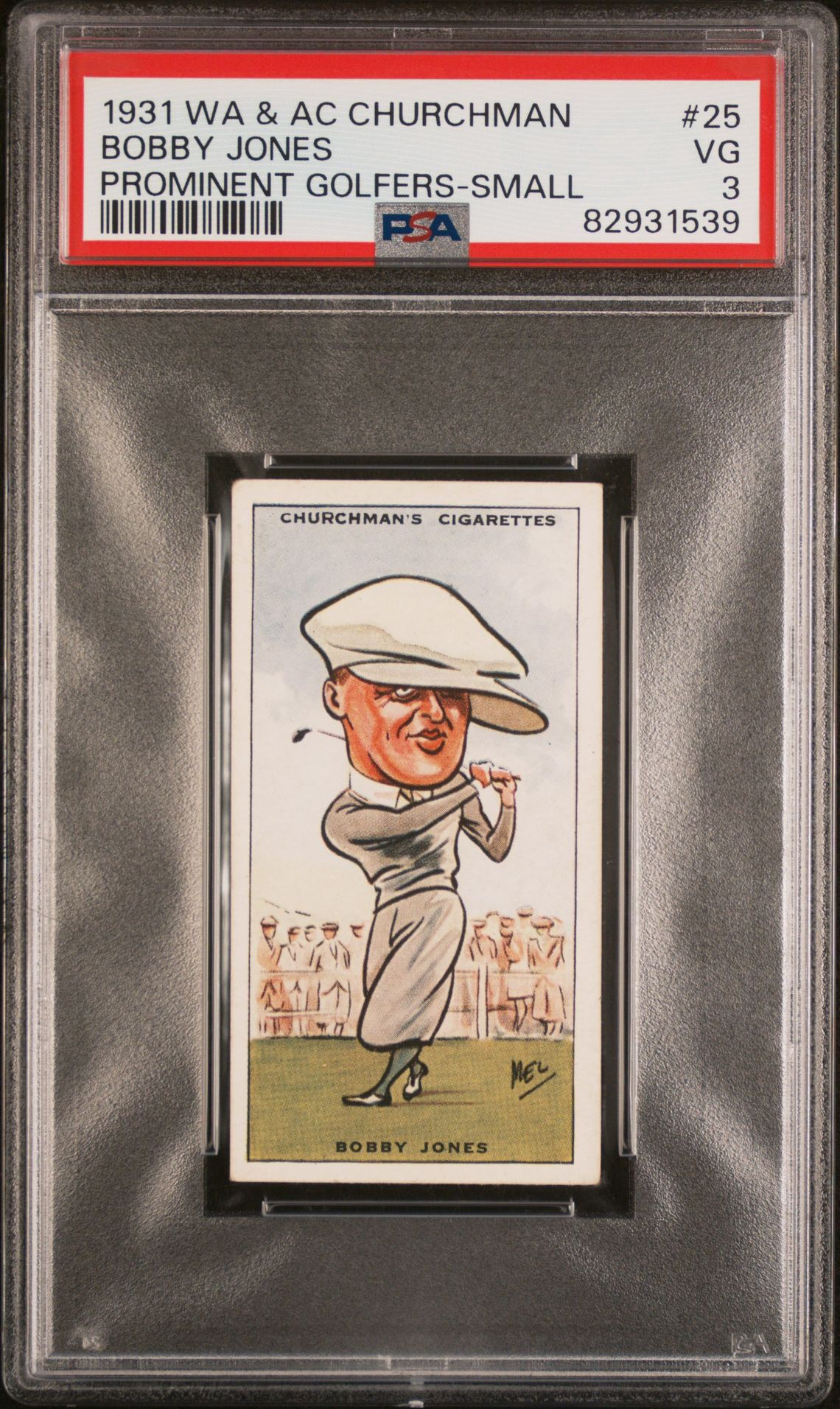 Churchman - 'Prominent Golfers' (1931) - Bobby Jones **PSA3** Churchman - 'Prominent Golfers' (1931) - Bobby Jones **PSA3**