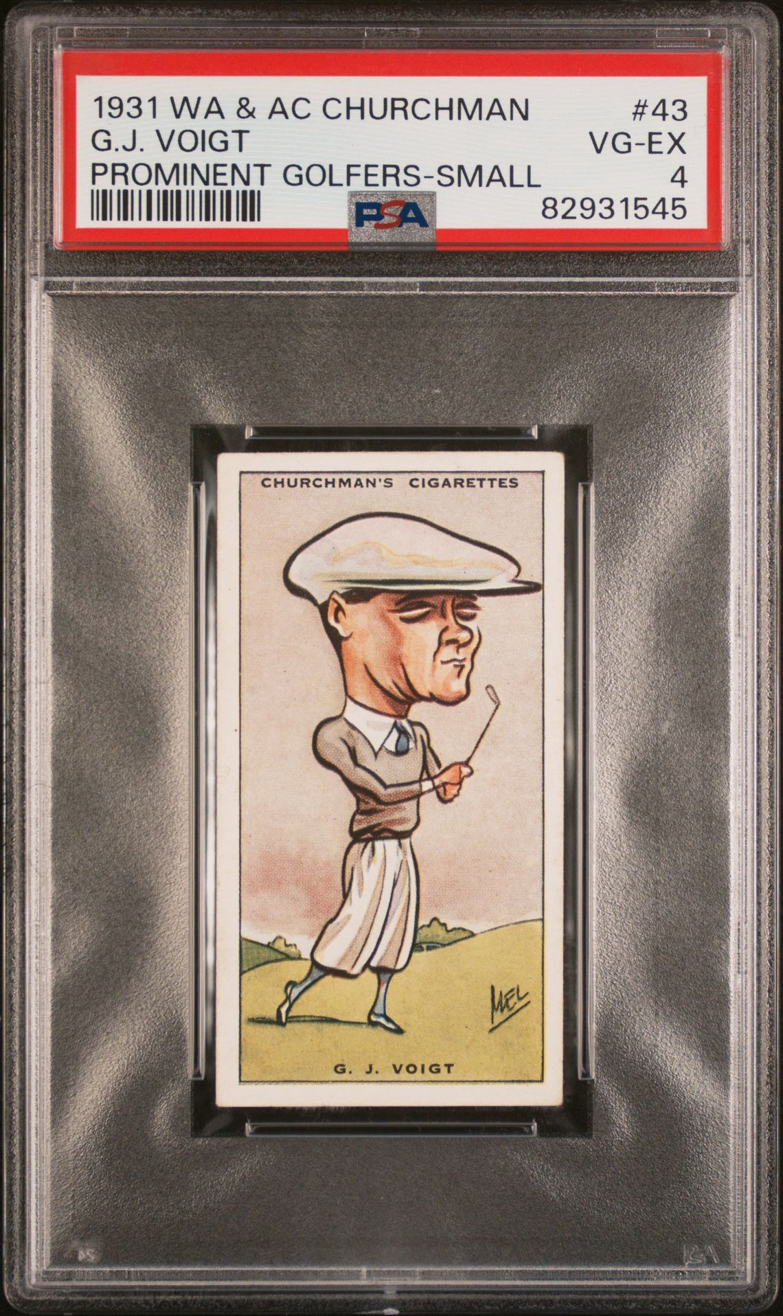 Churchman - 'Prominent Golfers' (1931) - G.J. Voigt **PSA4** Churchman - 'Prominent Golfers' (1931) - G.J. Voigt **PSA4**