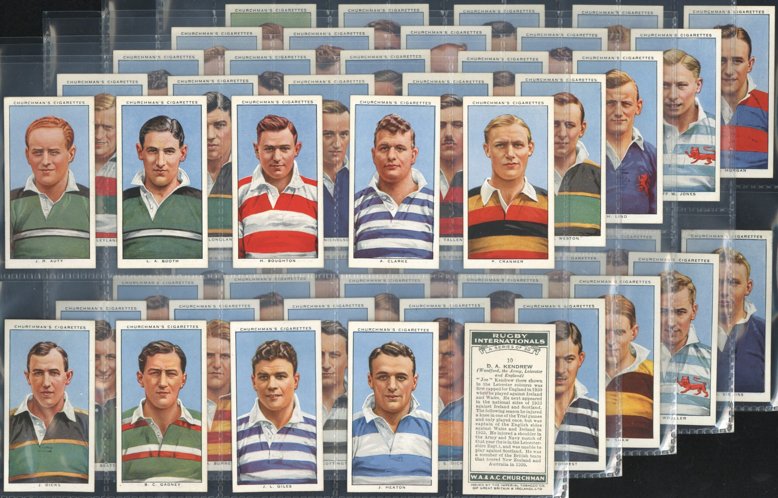 Churchman - 'Rugby Internationals' (1935) - Complete Set Churchman - 'Rugby Internationals' (1935) - Complete Set