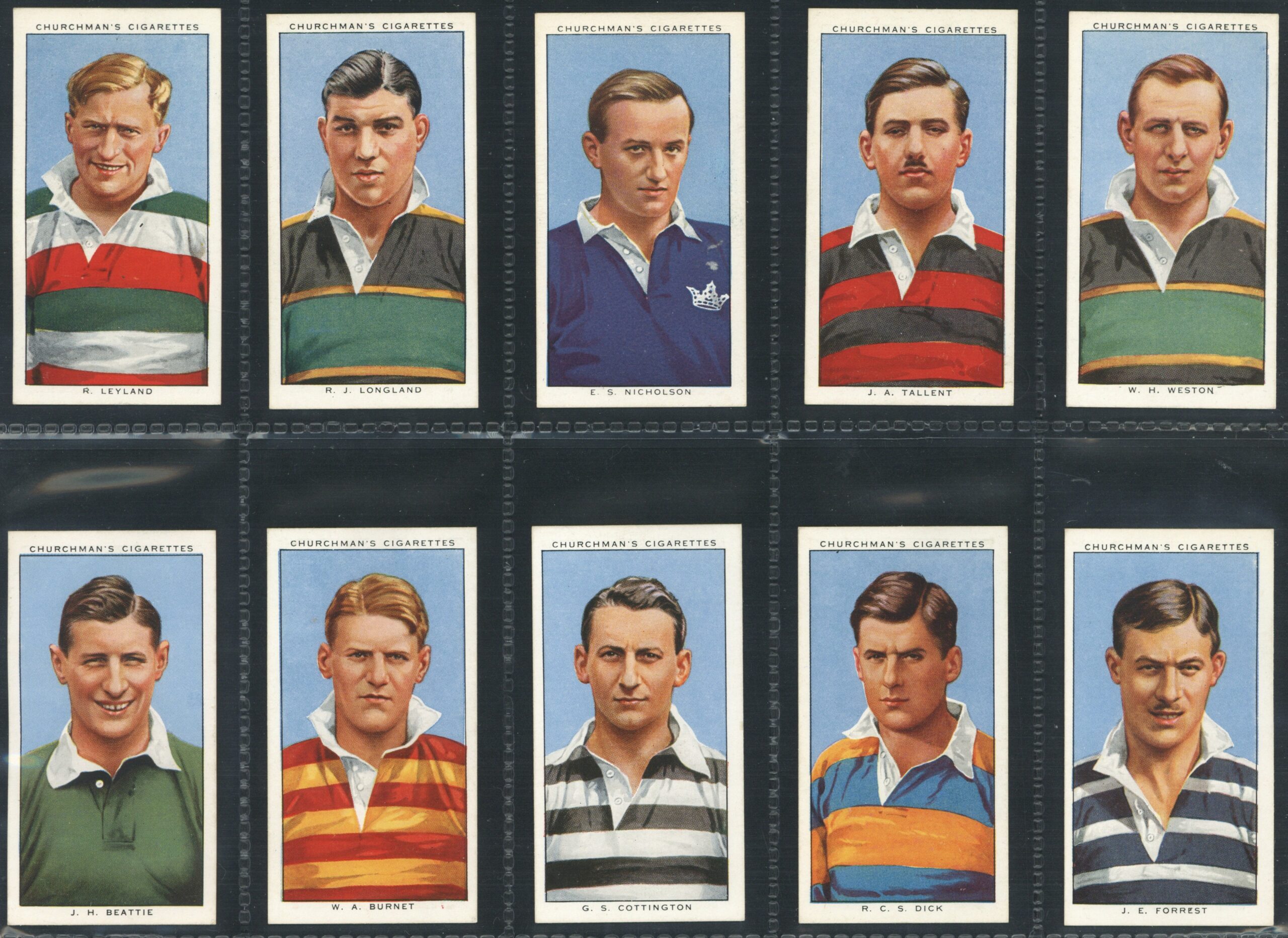Churchman - 'Rugby Internationals' (1935) - Complete Set Churchman - 'Rugby Internationals' (1935) - Complete Set
