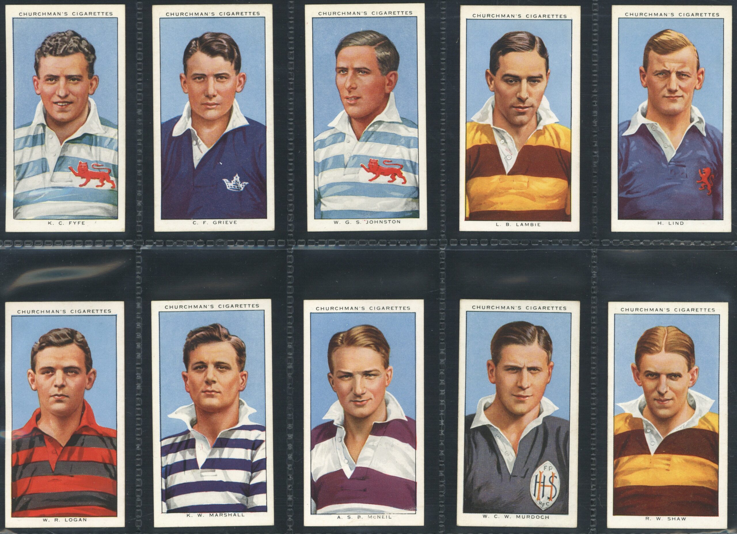 Churchman - 'Rugby Internationals' (1935) - Complete Set Churchman - 'Rugby Internationals' (1935) - Complete Set