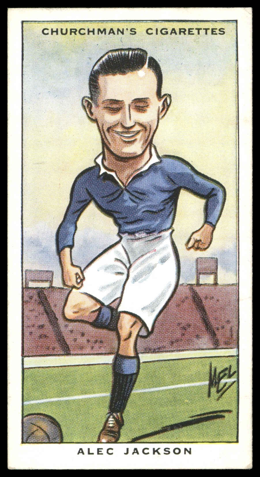 Churchman - 'Sporting Celebrities' (1931) - #22 - Alec Jackson (Huddersfield) Churchman - 'Sporting Celebrities' (1931) - #22 - Alec Jackson (Huddersfield)