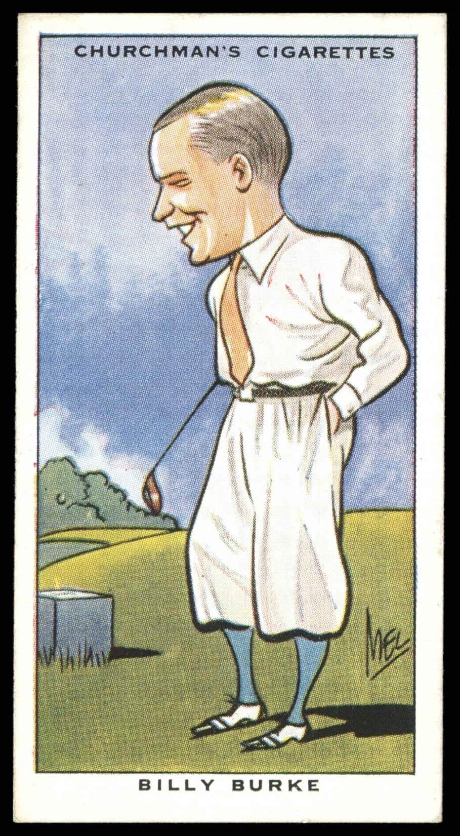 Churchman - 'Sporting Celebrities' (1931) - #31 - Billy Burke (Golf) Churchman - 'Sporting Celebrities' (1931) - #31 - Billy Burke (Golf)