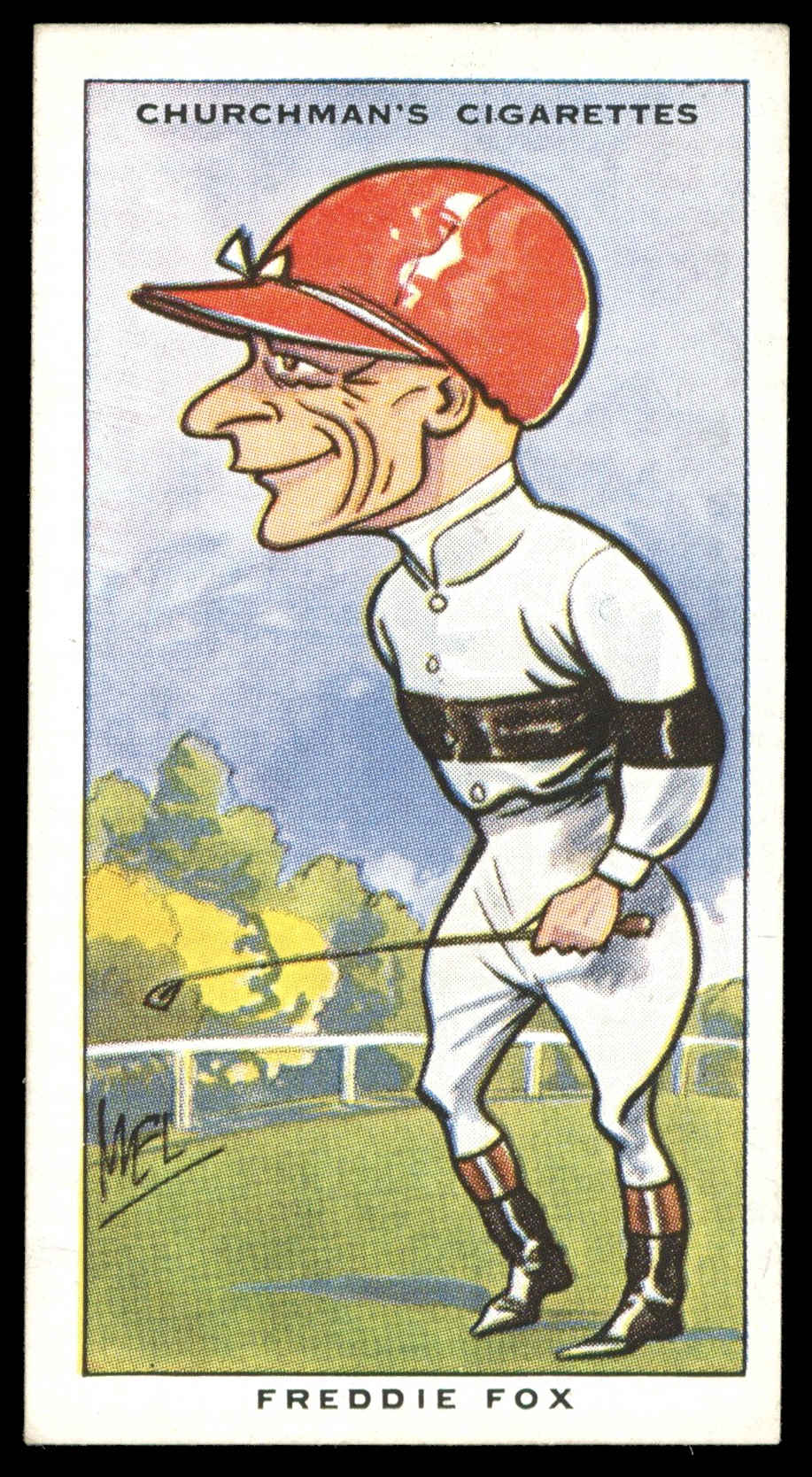 Churchman - 'Sporting Celebrities' (1931) - #39 - Freddie Fox (Horse Racing) Churchman - 'Sporting Celebrities' (1931) - #39 - Freddie Fox (Horse Racing)