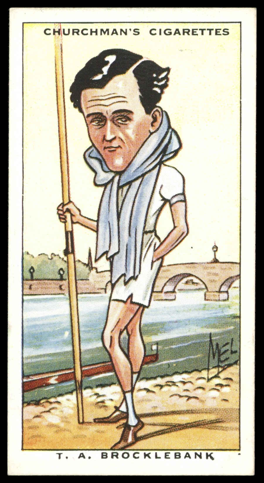 Churchman - 'Sporting Celebrities' (1931) - #41 - T.A. Brocklebank (Rowing) Churchman - 'Sporting Celebrities' (1931) - #41 - T.A. Brocklebank (Rowing)