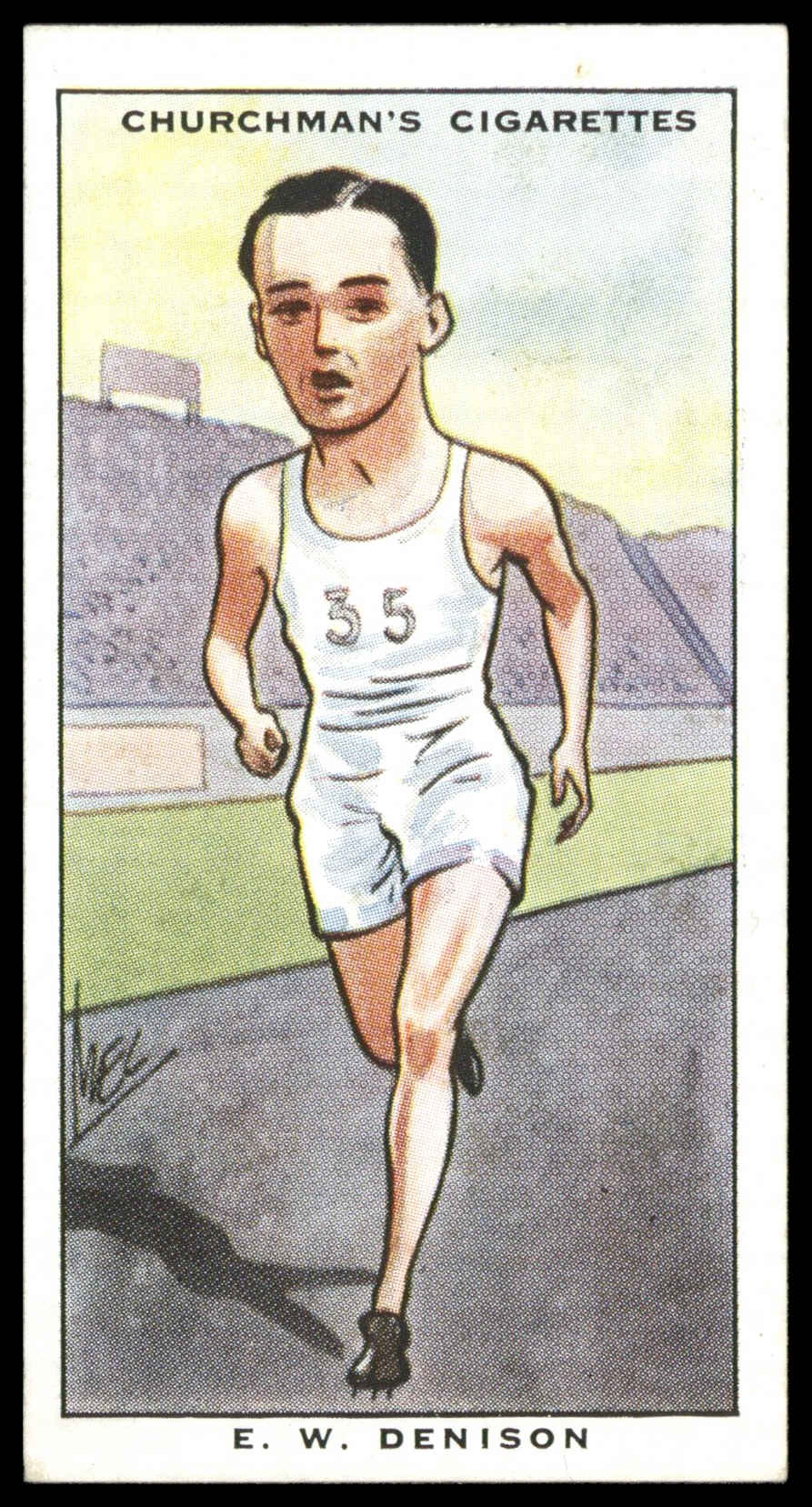 Churchman - 'Sporting Celebrities' (1931) - E.W. Denison (Athletics) Churchman - 'Sporting Celebrities' (1931) - E.W. Denison (Athletics)