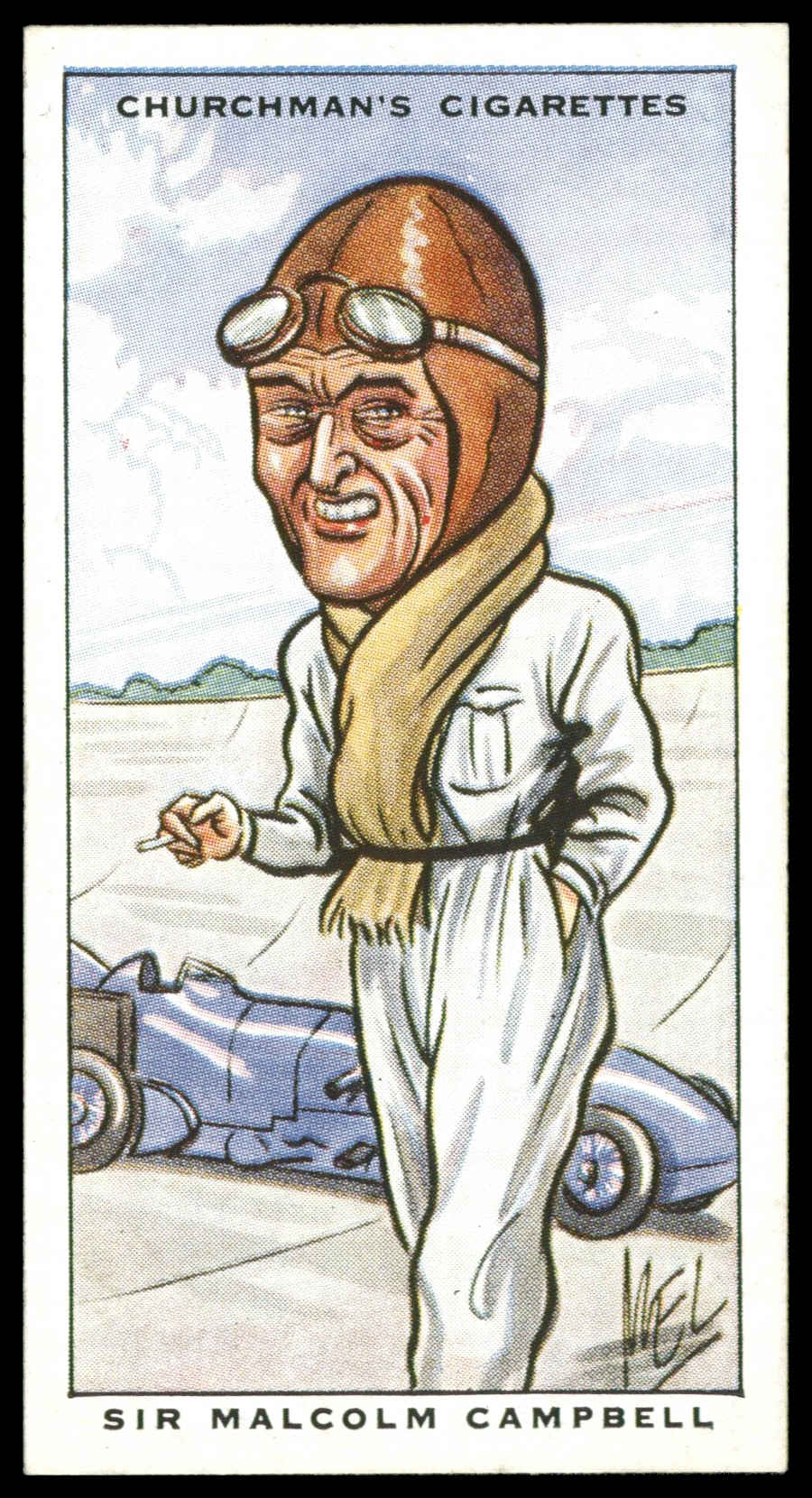 Churchman - 'Sporting Celebrities' (1931) - Sir Malcolm Campbell (Motor Racing) **PSA2** Churchman - 'Sporting Celebrities' (1931) - Sir Malcolm Campbell (Motor Racing) **PSA2**