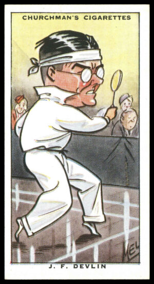 Churchman - 'Sporting Celebrities' (1931) - J.F. Devlin (Badminton)