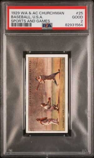 Churchman - 'Sports & Games' (1929) - Baseball (Babe Ruth) **PSA2**
