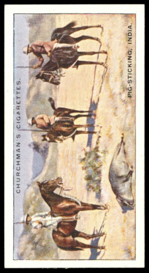 Churchman - 'Sports & Games in Many Lands' (1929) - Pig-Sticking - India