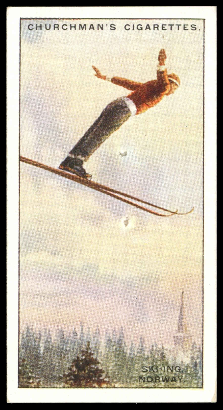 Churchman - 'Sports & Games in Many Lands' (1929) - Ski-ing - Norway Churchman - 'Sports & Games in Many Lands' (1929) - Ski-ing - Norway