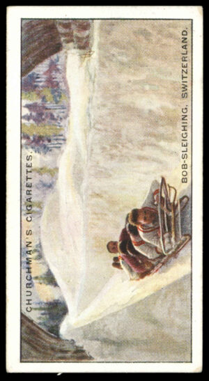 Churchman - 'Sports & Games in Many Lands' (1929) - Bob-Sleighing - Switzerland