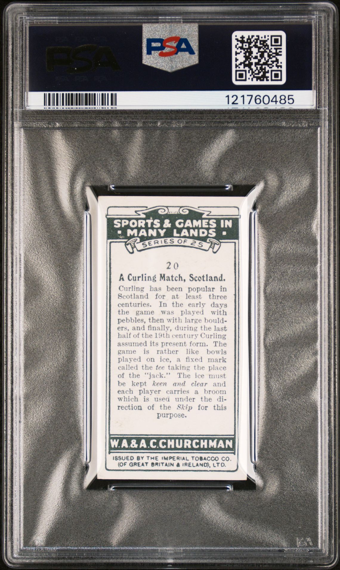 Churchman - 'Sports & Games in Many Lands' (1929) - A Curling Match - Scotland **PSA4** Churchman - 'Sports & Games in Many Lands' (1929) - A Curling Match - Scotland **PSA4**