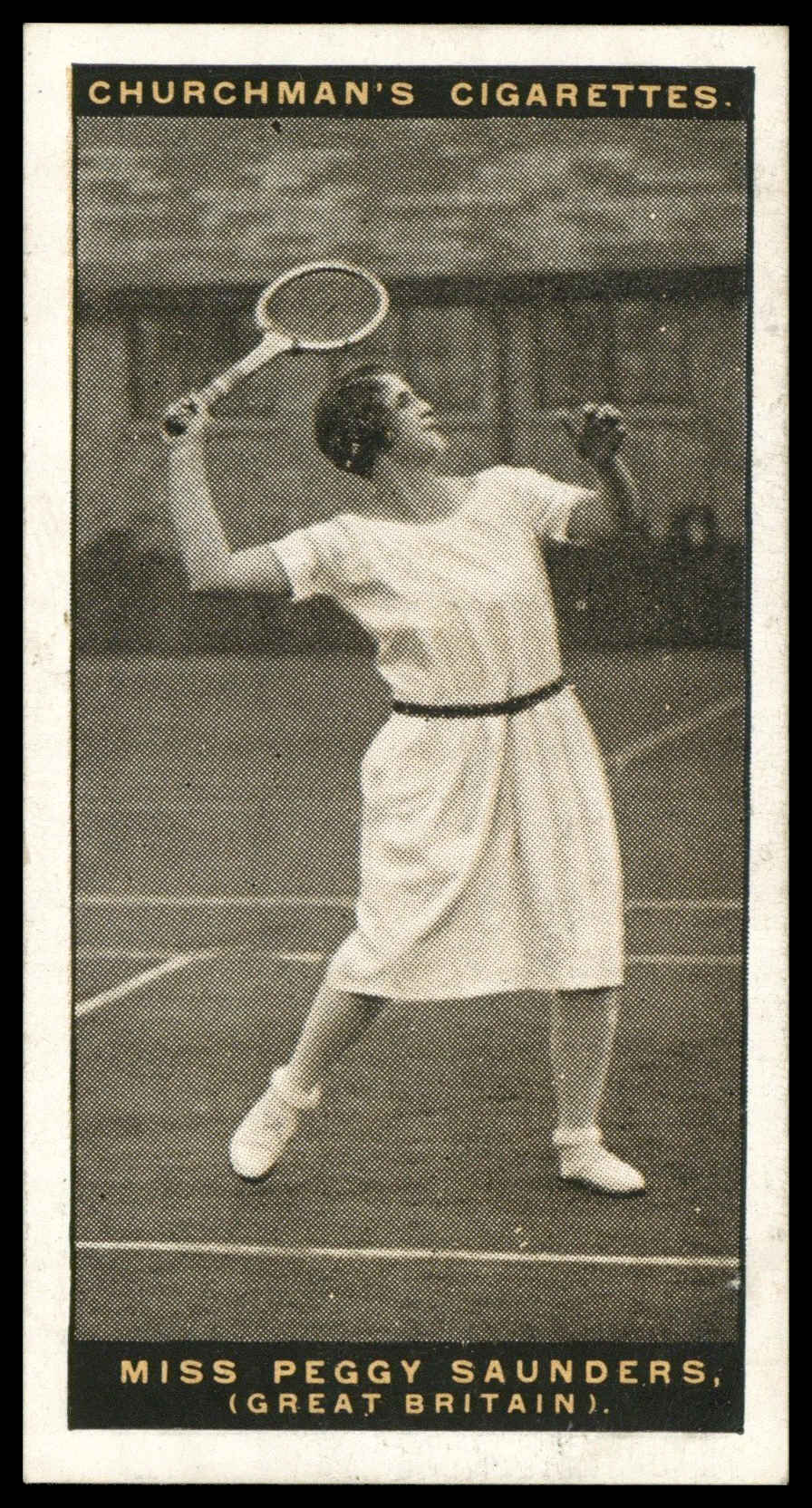Churchman - 'Lawn Tennis' (1928) - Miss Peggy Saunders Churchman - 'Lawn Tennis' (1928) - Miss Peggy Saunders
