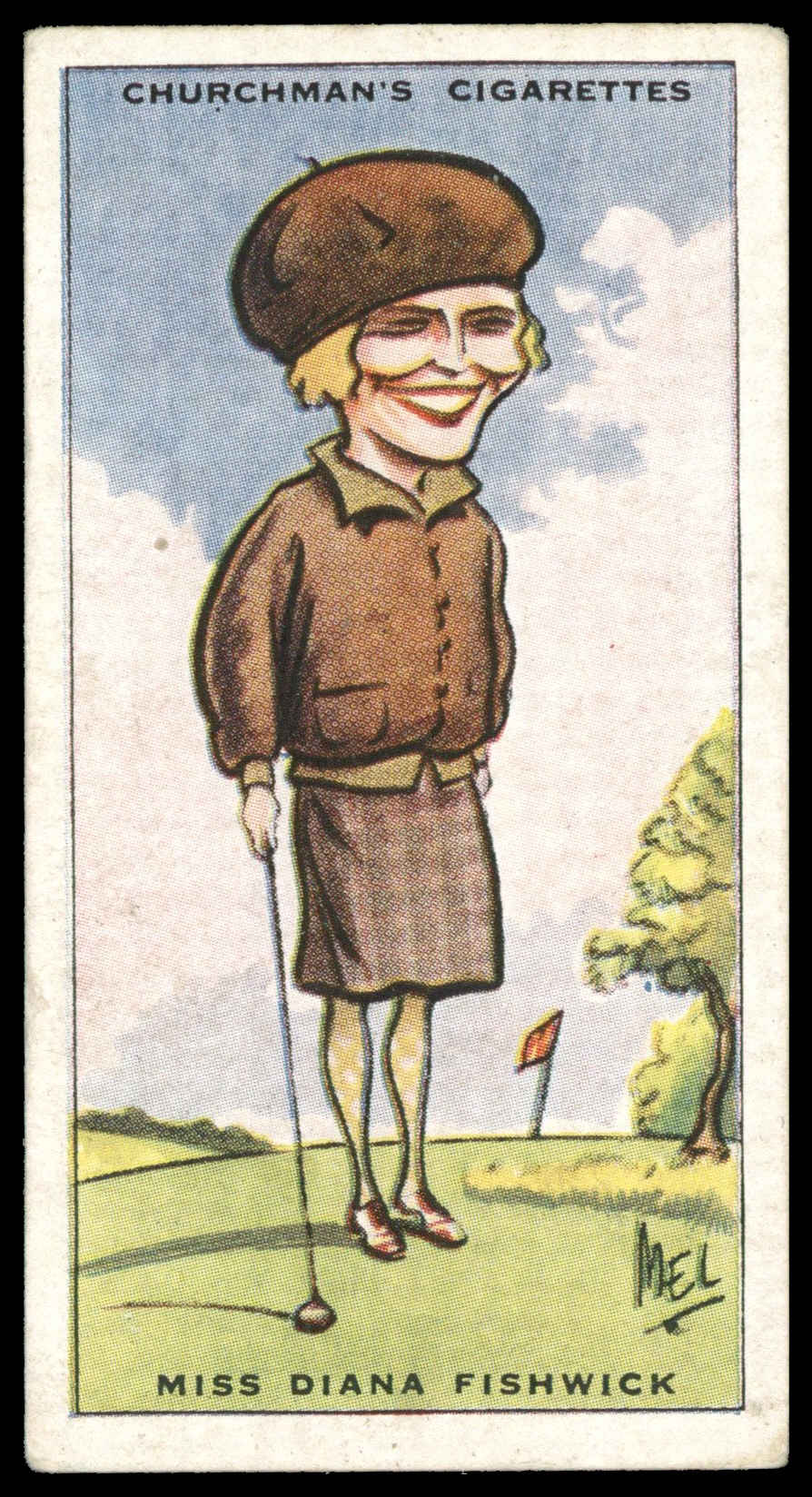 Churchman - 'Prominent Golfers' (1931) - Miss Diana Fishwick Churchman - 'Prominent Golfers' (1931) - Miss Diana Fishwick