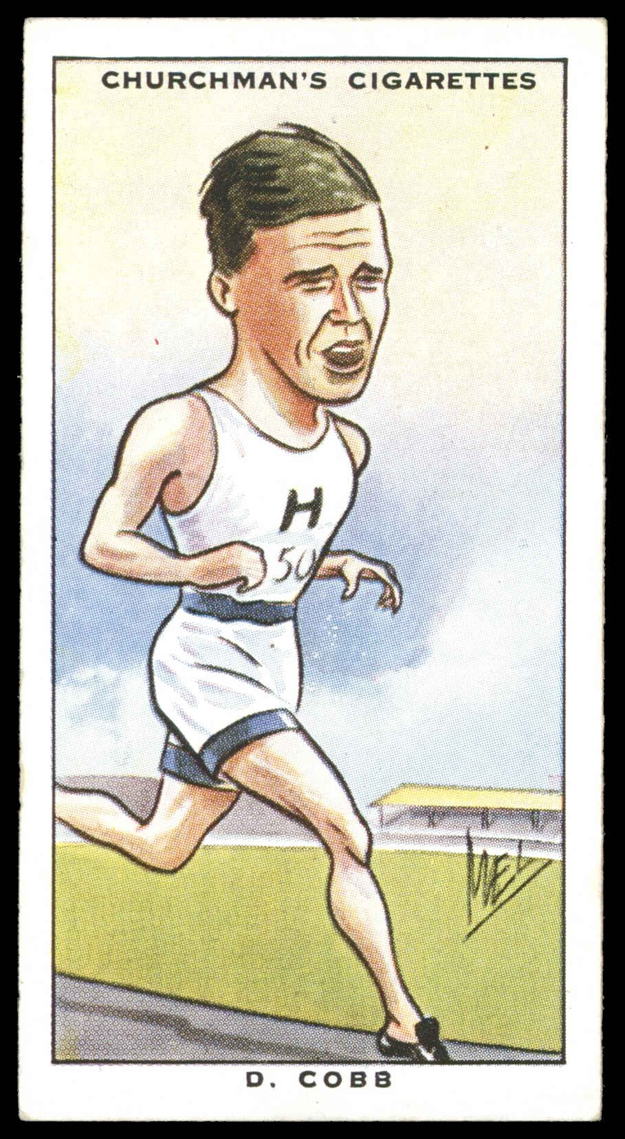 Churchman - 'Sporting Celebrities' (1931) - #1 - D. Cobb (Athletics) Churchman - 'Sporting Celebrities' (1931) - #1 - D. Cobb (Athletics)
