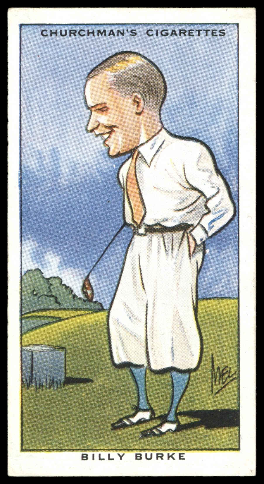 Churchman - 'Sporting Celebrities' (1931) - #31 - Billy Burke (Golf) Churchman - 'Sporting Celebrities' (1931) - #31 - Billy Burke (Golf)