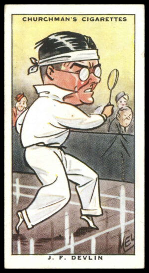 Churchman - 'Sporting Celebrities' (1931) - #6 - J.F. Devlin (Badminton)