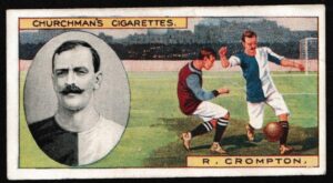 Churchman (W.A. & A.C) - 'Footballers' (1914) - Card #1 - R. Crompton (Blackburn Rovers)