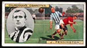 Churchman - 'Footballers' (1914) - #10 - J. Pennington (West Brom)